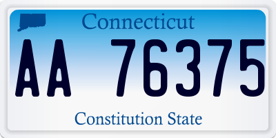 CT license plate AA76375