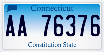 CT license plate AA76376