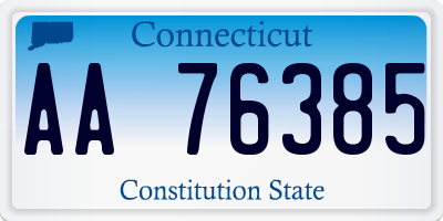 CT license plate AA76385