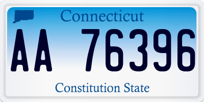 CT license plate AA76396