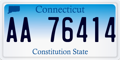 CT license plate AA76414