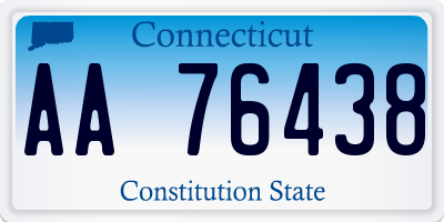 CT license plate AA76438