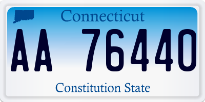 CT license plate AA76440