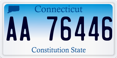 CT license plate AA76446