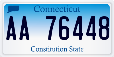 CT license plate AA76448