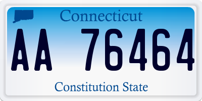CT license plate AA76464