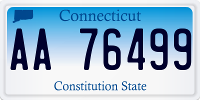 CT license plate AA76499