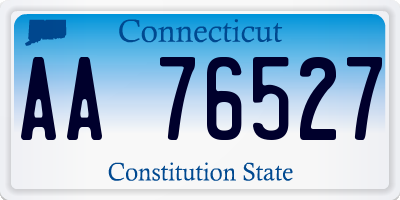CT license plate AA76527