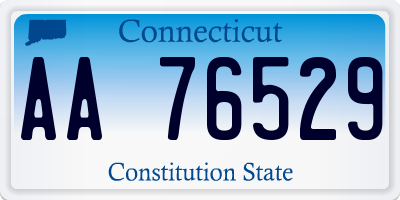 CT license plate AA76529