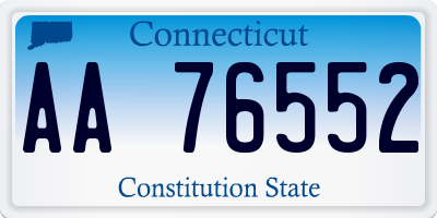 CT license plate AA76552