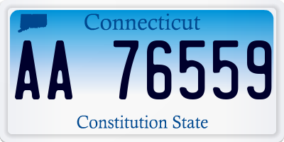 CT license plate AA76559