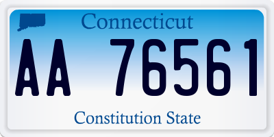 CT license plate AA76561