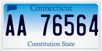 CT license plate AA76564