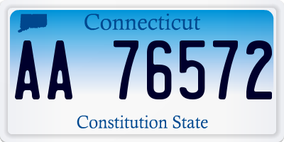 CT license plate AA76572