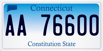 CT license plate AA76600