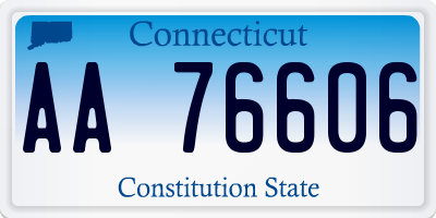 CT license plate AA76606