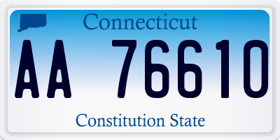 CT license plate AA76610