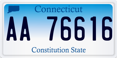 CT license plate AA76616