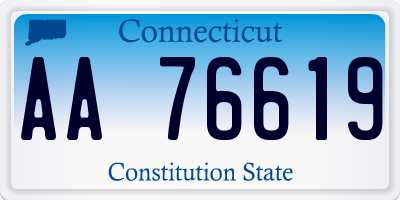 CT license plate AA76619