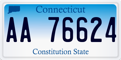 CT license plate AA76624