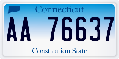 CT license plate AA76637