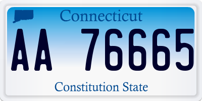 CT license plate AA76665