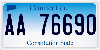CT license plate AA76690