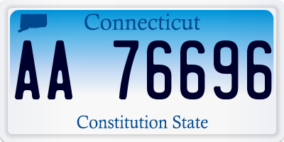 CT license plate AA76696