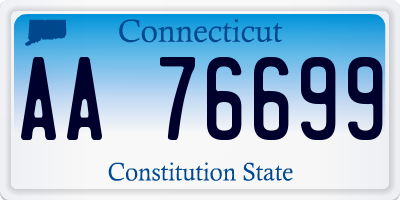 CT license plate AA76699