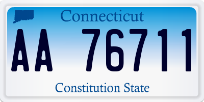 CT license plate AA76711