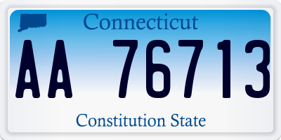 CT license plate AA76713