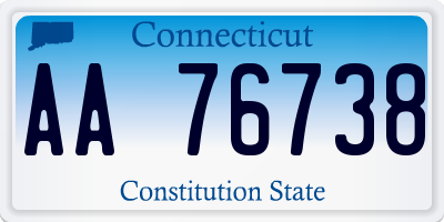 CT license plate AA76738