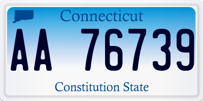 CT license plate AA76739