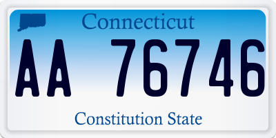 CT license plate AA76746