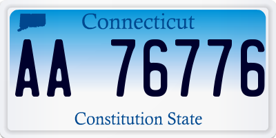 CT license plate AA76776