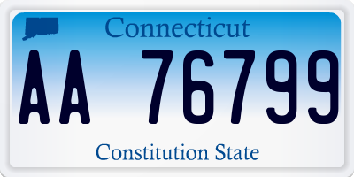 CT license plate AA76799