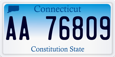 CT license plate AA76809