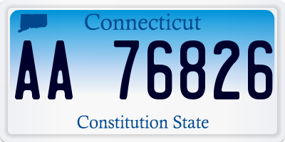 CT license plate AA76826