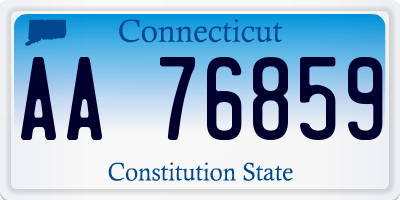 CT license plate AA76859