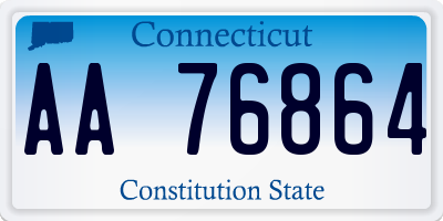 CT license plate AA76864