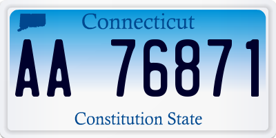 CT license plate AA76871