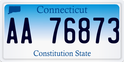 CT license plate AA76873