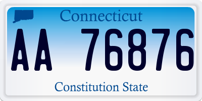 CT license plate AA76876