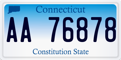 CT license plate AA76878