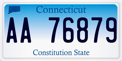 CT license plate AA76879