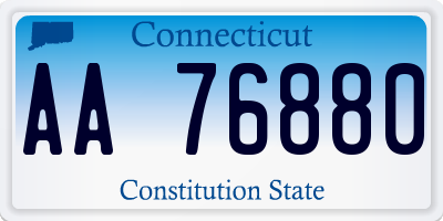 CT license plate AA76880