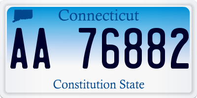 CT license plate AA76882