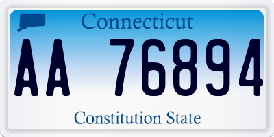 CT license plate AA76894