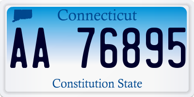 CT license plate AA76895