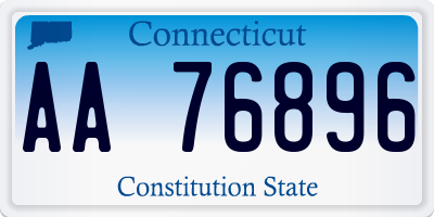 CT license plate AA76896